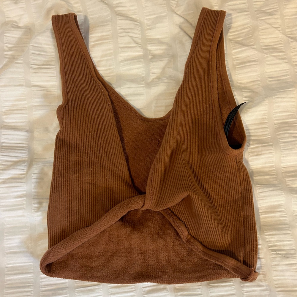 Urban Outfitters Brown Twist Crop Top